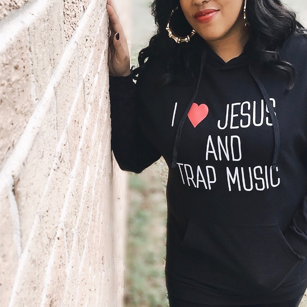 “I ❤️Jesus and trap music” hoodie
